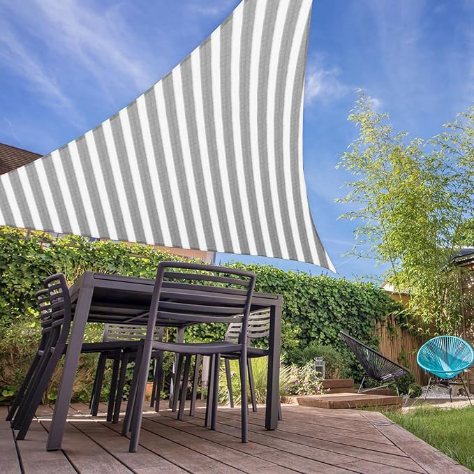 E&K Sunrise 4' x 4' x 4' Sun Shade Sail Triangle Canopy Shade Cover UV Block - Image 7
