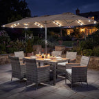 Tangkula 9 Pieces Rattan Outdoor Dining Set by TANGKULA