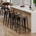 Yongchuang 24 inch Bar Stools Set of 4 Metal Counter Height Bar Stools - Image 5