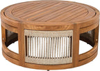 Merax 4-Piece Patio Premium Acacia Wood Outdoor Furniture Set, All Weather - Image 4