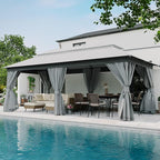 LAUSAINT HOME Semi-Permanent Outdoor Patio Gazebo 10'x20', Heavy Duty Party by LAUSAINTHOME