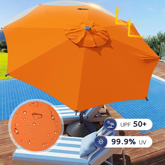 Abba Patio 9FT Lyon Outdoor Patio Umbrella Outdoor Table Umbrella - Image 5