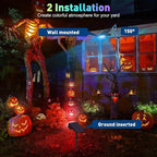 Solar Color Changing RGB Spot Lights Outdoor, 10 Pack/7 Lighting Modes - Image 4
