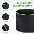 Delxo 10 Pack 15 Gallon Heavy Duty Aeration Fabric Pots Thickened Nonwoven - Image 3