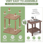 Outdoor Side Table, 2-Tier Small Outdoor Table - Image 4