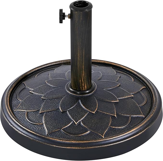 Yaheetech 18'' Patio Umbrella Base 26.5lbs Heavy Duty Antiqued Outdoor Market by Yaheetech