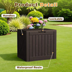 Flamaker Resin Deck Box 40 Gallon Waterproof Outdoor Indoor Storage Box - Image 4