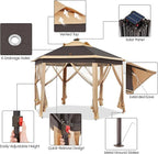 Yaheetech 13×13 Pop-Up Patio Gazebo Tent W/Mesh Netting Sides & 25 Solar LED - Image 5