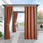 RYB HOME Outdoor Curtains for Patio Waterproof Block Sunlight Thermal Insulated by RYBHOME