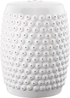 Safavieh Castle Gardens Collection Stella Nail Head White Glazed Ceramic Garden - Image 5