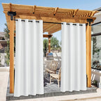 NICETOWN Canvas White Outdoor Curtains by NICETOWN