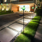 Bshine Solar Garden Decoration Outdoor Green Bird Lights, 2 Pack Hand Blown - Image 5