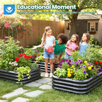 Quictent Galvanized Raised Garden Bed Kit, Dark Grey - Image 3