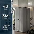 Suncast Tall Storage Cabinet, Platinum Resin Garage Storage Cabinet - Image 9