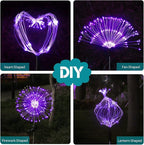JJGoo Solar Firework Lights, 2 Pack 120 LEDs 2 Lighting Modes Solar Garden - Image 7