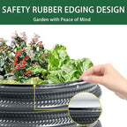 2 Pcs 2x2X1 ft Metal Galvanized Round Raised Garden Bed Kit Outdoor, Cream - Image 5