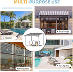 AECOJOY 8' x 8' White Gazebo Outdoor Pergola - Image 6