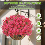 Artificial Flowers for Outdoor, Silk Flowers No Fade Fake Plastic Flowers UV - Image 2