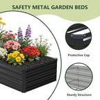 8x2x1 ft Galvanized Raised Garden Bed, Outdoor Planter Box Metal Patio Kit - Image 3
