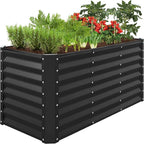 Best Choice Products 4x2x2ft Outdoor Metal Raised Garden Bed, Deep Root Box by BestChoiceProducts