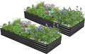 2PCS 7x3x1ft Galvanized Raised Garden Bed Kit, Galvanized Planter Raised Garden by Easllre