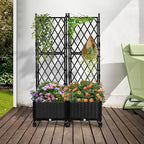 Planter Box with Trellis, 4ft Tall Self-Watering Plastic Raised Garden Beds and - Image 7