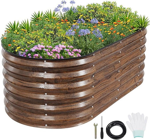 1MORE Galvanized Raised Garden Bed- Planter Garden Boxes Outdoor, Raised Beds by 1MORE