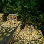 2 Pack Outdoor Solar Hanging Lantern Lights Metal LED Decorative Lamp - Image 9