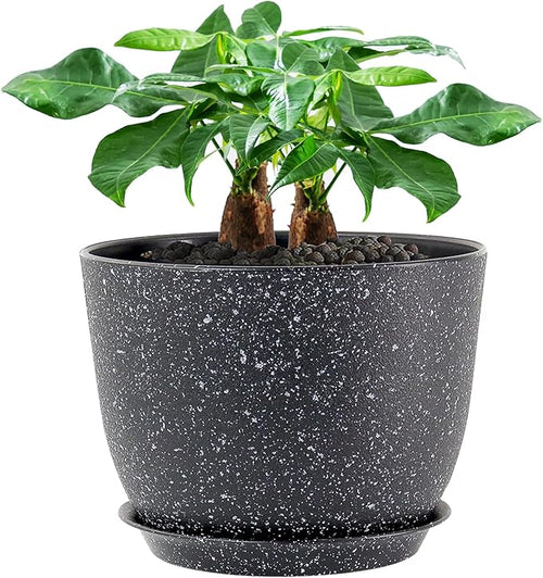 12inch Large Plant Pot, Modern Plastic Planter by UOUZ