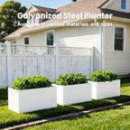 Metal Rectangular Planter 36" L x 12" W x 16" H Galvanized Steel Planter Box - Image 6