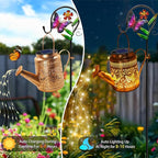 Solar Powered Butterfly Watering Can Lights Waterproof Outdoor Garden Decor - Image 5