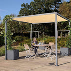 Eden's Decor Straight Flat-Edged Sun Shade Sail Rectangular 5' x 20' Beige - Image 6