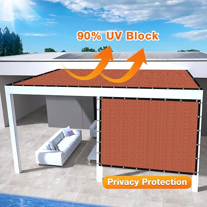 Artpuch 90% Sun Shade Cloth, 11 x 13 FT Pergola Shade Cover Canopy - Image 3