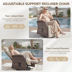 Zero Gravity Patio Swivel Rocking Recliner Chairs Set of 2 - Image 5