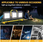 22000 Lumen Work Lights with Stand, 3 Head Portable LED Work Light, with - Image 6