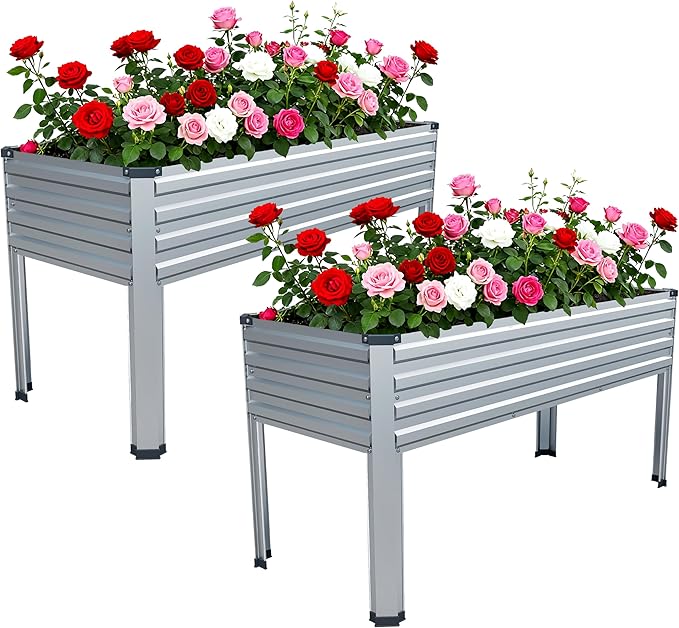 Vengarus Galvanized Raised Garden Bed Outdoor by Vengarus