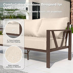 Outdoor Patio Furniture Set, 4 Pieces Metal Patio Furniture Set - Image 4
