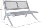 SAFAVIEH Outdoor Collection Kobina Grey Acacia Wood/Grey Rope Foldable Bench - Image 3