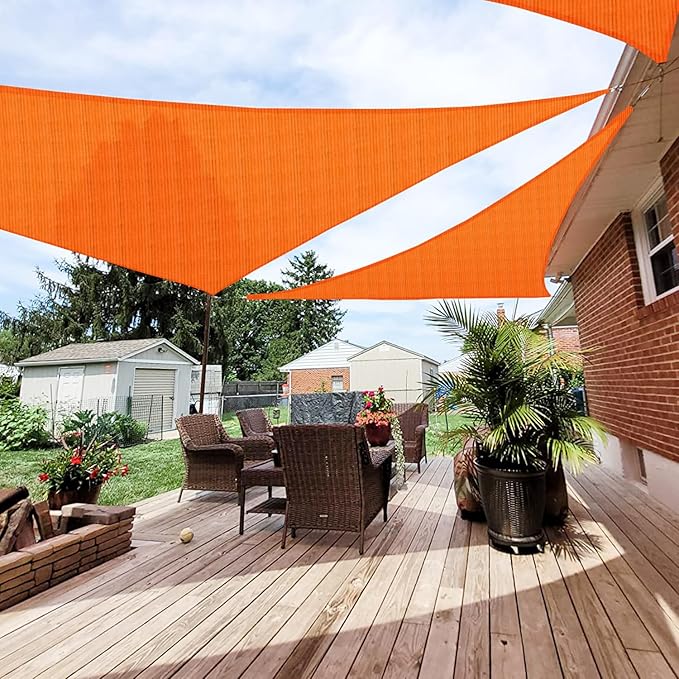 Patio Paradise 15' x 15' x 15' Sun Shade Sail Triangle Canopy Shade Cloth by Patio