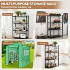 EAGLE PEAK 4-Tier Foldable Greenhouse Shelf, Heavy Duty Metal Storage Rack - Image 7