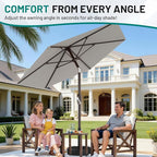 AreShark 7.5FT Patio Umbrella Table Market Umbrella - Image 6