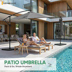 NEWBULIG 10FT Patio Umbrella, Offset Cantilever Outdoor Patio Table Umbrella - Image 10