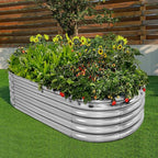 Land Guard 4×2×1.5ft Galvanized Raised Garden Bed Kit, Galvanized Planter - Image 4