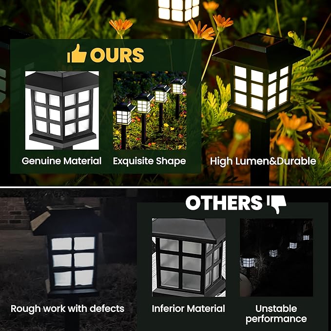 GIGALUMI Solar Outdoor Lights，16 Pack LED Solar Lights Outdoor Waterproof - Image 4