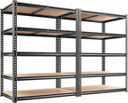 REIBII 2400LBS Storage Shelves 5 Tier Garage Shelving Heavy Duty, Adjustable by REIBII