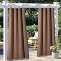 NICETOWN 2 Panels Patio Outdoor Curtains Waterproof, Thermal Insulated by NICETOWN