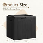 Flamaker 2 Pack Deck Box 31 Gallon Waterproof Resin Storage Box - Image 4