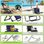 Suteck Zero Gravity Chair, Reclining Camping Lounge Chair w/Removable Cushion - Image 5