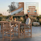 Ciokea Outdoor Bar Height Table Set of 5, Heavy-Duty All-Weather HDPE Patio Bar - Image 4