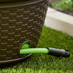 Suncast 3 Pack Decorative Wicker Garden Hose Holder Pot - Image 9